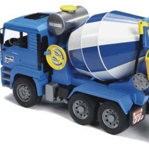 Bruder 02744 MAN Cement Mixer Realistic Construction Truck for Pretend Play Toy